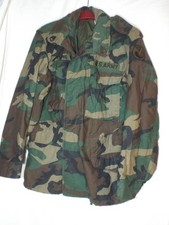 US Military Army BDU Woodland Camo Cold Weather M65 Field Jacket Small Regular