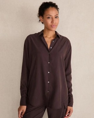 Haven Well Within Daily Shirt Drapey Modal Blackcurrant Purple Loungewear Size M