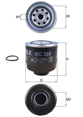 KNECHT KC 388D Fuel Filter for MITSUBISHI