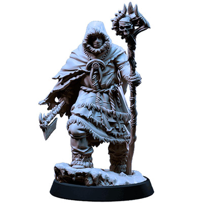 32mm Viking Shaman Miniature Resin Model Norse Mystic Spellcaster DND Pathfinder