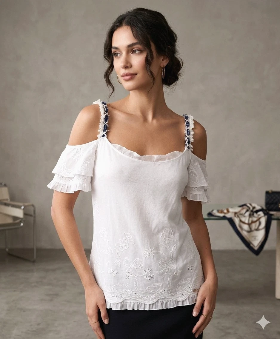 CHANEL White Cotton Tops for Women for sale - eBay