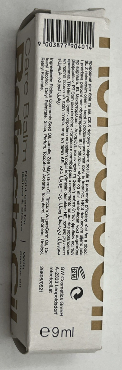 RefectoCil Care Balm Night Care For Lashes & Brows With Castor Oil 9ml NEW
