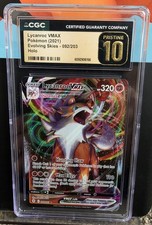 Lycanroc VMAX 092/203 CGC 10 PRISTINE Evolving Skies Holo Full Art Pokémon 2021