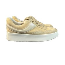Vince Women  s Warren Court Macadamia Beige Tan Suede Leather Platform Sneakers 8