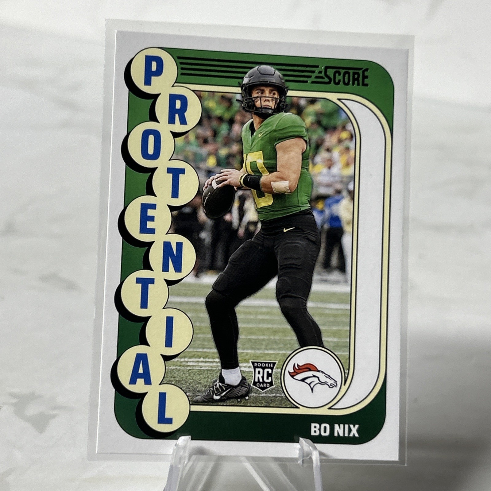 2024 Panini Score Bo Nix Pink Protential