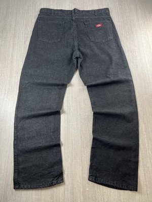 Dickies C993RBK Industrial Regular Fit Jeans 38x32 Schwarz Denim Workwear Vintage