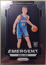 Nikola Topic Rookie Card 2024-25 Panini Prizm Emergent #18 Oklahoma City Thunder