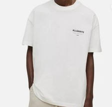 All Saints Unisex Omnium Lisa T-Shirt Designer Boxy Crew Neck Fit Tee 2 Color