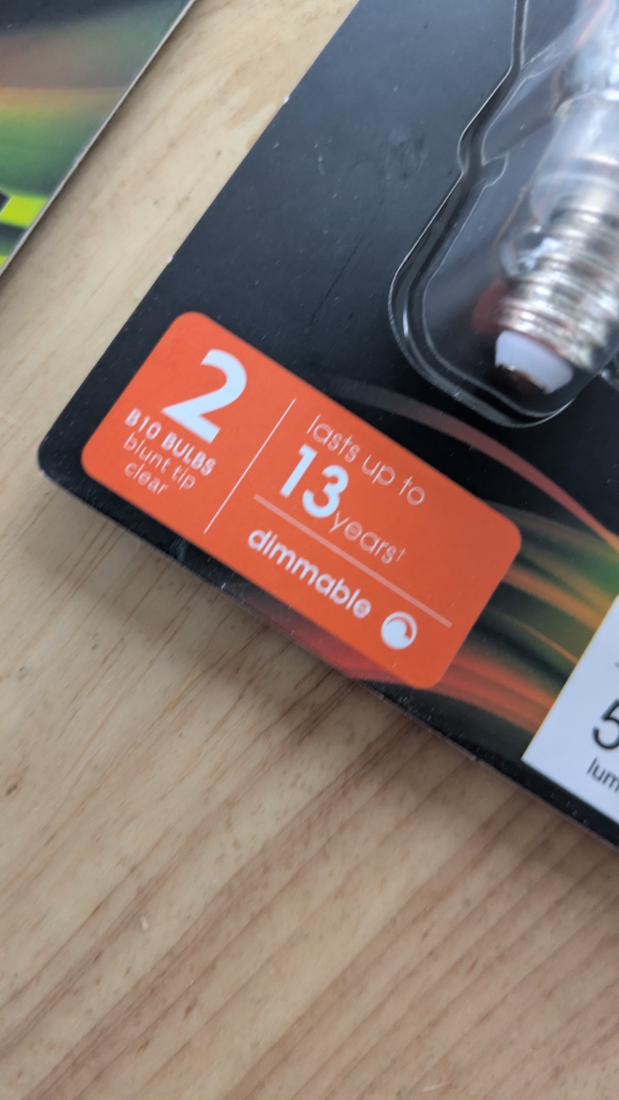4 PACK Feit Electric Candelabra E12 BPCTC60927CAFIL  60W DM LED Light Bulb 5.5W