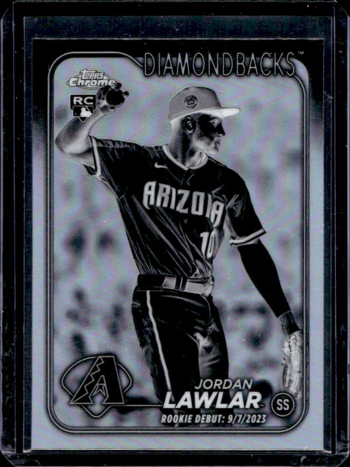 2024 Topps Chrome Update Jordan Lawlar RC Negative Refractor #USC51 Diamondbacks