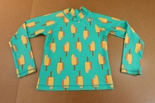 Hanna Andersson Girls Size 10 Green Popsicle Long Sleeve Rash Guard Swim Top New