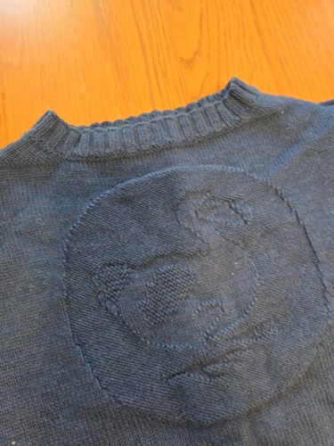Guernsey Island Jumper Pullover Size X Small 100% Wool Blue S 34 - Picture 12 of 19