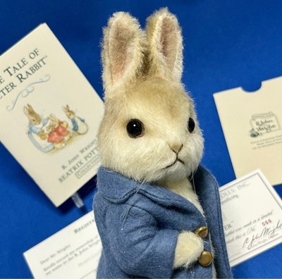R. John Wright 8 Zoll Peter Rabbit Puppe 2004 LE500 Box Echtheitszertifikat...