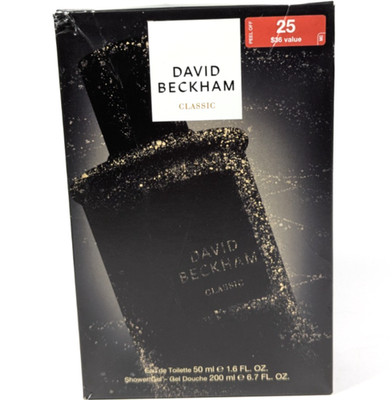 David Beckham Classic Men's Set Eau De Toilette Spray 1.6 oz & Shower Gel 6.7 oz