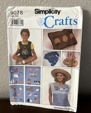 Simplicity Sewing Pattern 24 Appliqués Farmhouse Animals Fruit Angels Uncut