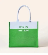 Kate Spade New York X Target Color Block Knit Tote Bag Green White Mother’s Day