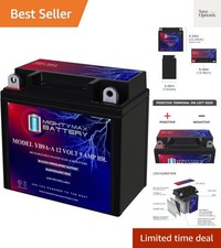 YB9A-A -12 Volt 9 AH, 130 CCA, Rechargeable Maintenance Free SLA AGM Motorcyc...