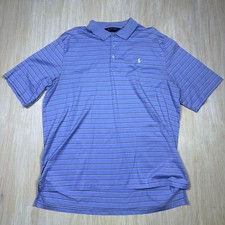 Polo Golf Ralph Lauren Blue Striped Classic Short Sleeve Casual Polo Shirt XL