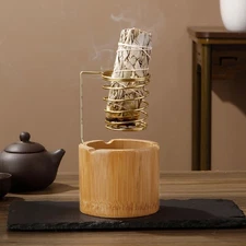 Sage Holder Ornament Birthday Gift Incense Burner for Office Bedroom Desk