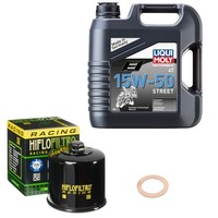 Hiflo ÖLfilter Set LM 15W-50 Street 4L FüR Triumph Speed Triple 955 EFI 595N 03
