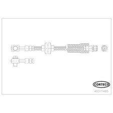 1x ORIGINAL® Corteco Bremsschlauch Vorne für Opel ASTRA J Caravan ASTRA J