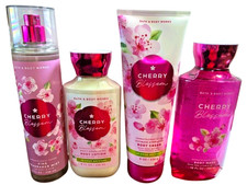 Bath and Body Works 4 Pc CHERRY BLOSSOM Mist-Gel-Cream-Lotion  FREE SHIP
