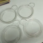 (4) PYREX VISIONS P-150-C CLEAR GRAB IT BOWL LIDS  5"
