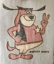 Original Vintage 1970 Deputy Dawg Cartoon Dog TV Iron On Transfer Terry Toons