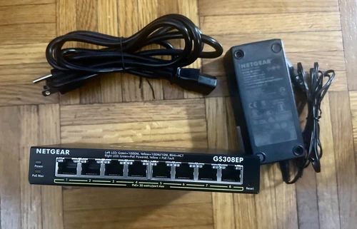NETGEAR 8 Port PoE Gigabit Ethernet Switch GS308EPP with 8xPoE+@123W Preowned