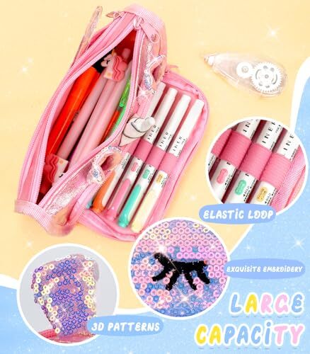 Naispanda Custom Pencil Case With Name - Personalized Pen Pouch, Large Capacity, Gift For Students - View #5