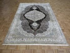 6'6 x 9'5 Hand Knotted Brown Vintage Silk Oushak Oriental Rug G10029
