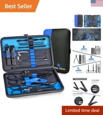 Premium 18 Piece Stainless Steel Manicure & Pedicure Set - Elegant Case Included