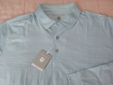 Hickey Freeman L/S Perf. Golf Polo Shirt, NWT - Men  s M, L  XL, Lt. Blue 100