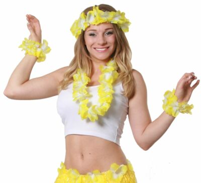Tropical Luau Hula Yellow Flower Lei Headband Amazon.com: KorViSHOW Hawaiian Leis Flower Crown - Tropical  main image 3