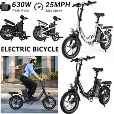 Folding Electric Bike for Adults 630W 25MPH Electric Bicycle Commuter Ebike New