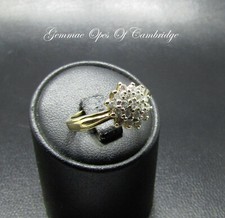 18ct Gold Ring 0.5tcw Diamond Cluster Size N 1/2 4.53g 18k Hallmarked