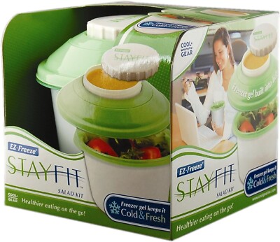 Offizielles EZ Freeze Stay Fit Salat Set Behälter für unterwegs zurück zur Schule
