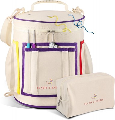 Crochet Bag Organizer   Durable Knitting & Yarn Storage with Accessories Case