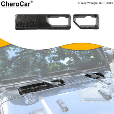 For 2018+ JL JT Jeep Wrangler Front Windshield Rain Wiper Base Panel Decor Trim