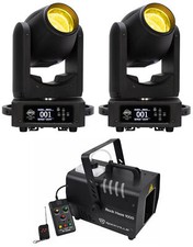 2 American DJ ADJ Vizi Beam RX2 Wireless DMX Moving Head Lights Haze Machine
