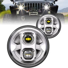 7" H6024 LED Headlights for Jeep Wrangler JK JKU TGJ LJ - DOT w/ Z Cut-Off line