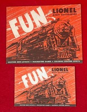 ORIGINAL LIONEL 1947 FUN WITH LIONEL MODEL RAILROADING BOOKLETS - BOTH SIZES