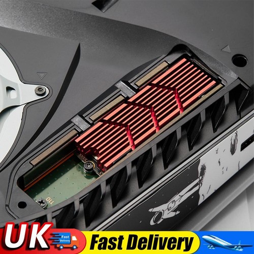 M.2 2280 Heat Sink Aluminum Alloy SSD Cooler for PS5 Game Console (Red) UK