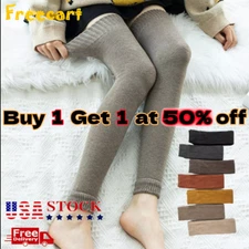 Womens Winter Warm Leg Warmers Long Knit Knitted Crochet Socks Leggings Socks