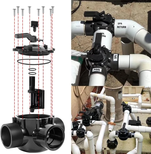 For Jandy 4715 3-Port 1-1/2 to 2 Inch Positive Seal NeverLube Valve Replacement - Picture 7 of 13