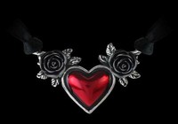 Alchemy Herz Halskette - Blood Heart - Fantasy Gothic Damen Halsschmuck Kette