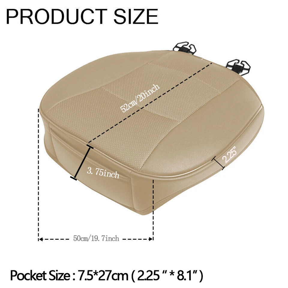 Car Front Seat Cover Full Surround Pickup Truck PU Leather Pad Auto Cushion Mats Foto 4 de 4