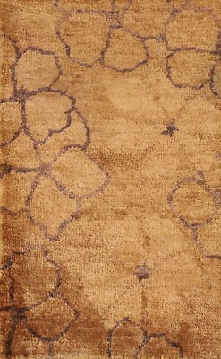 Floral Moroccan 3x5 Indian Rug Handmade Modern Oriental Carpet