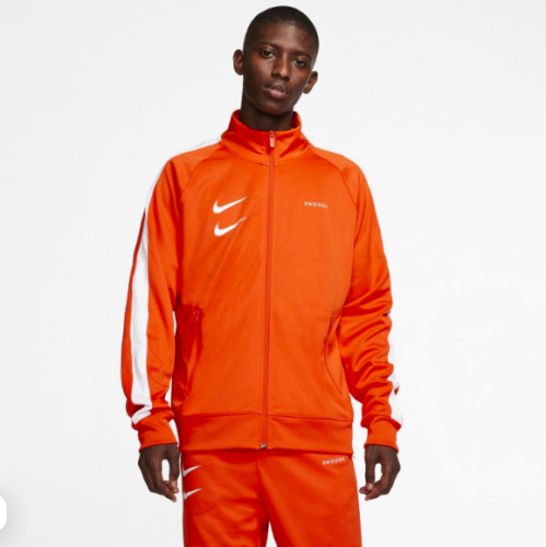 Nike Sportswear Swoosh Track Jacket Orange White CJ4884-891 Men's