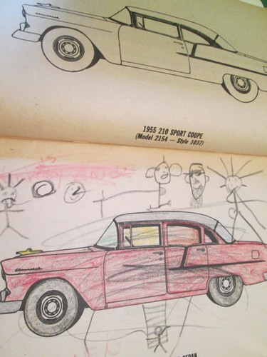 LOT OF 2 USED Chevrolet Coloring Book for Kids 55 56 57 Chevy Bel Air Nomad CAR - Picture 6 of 8